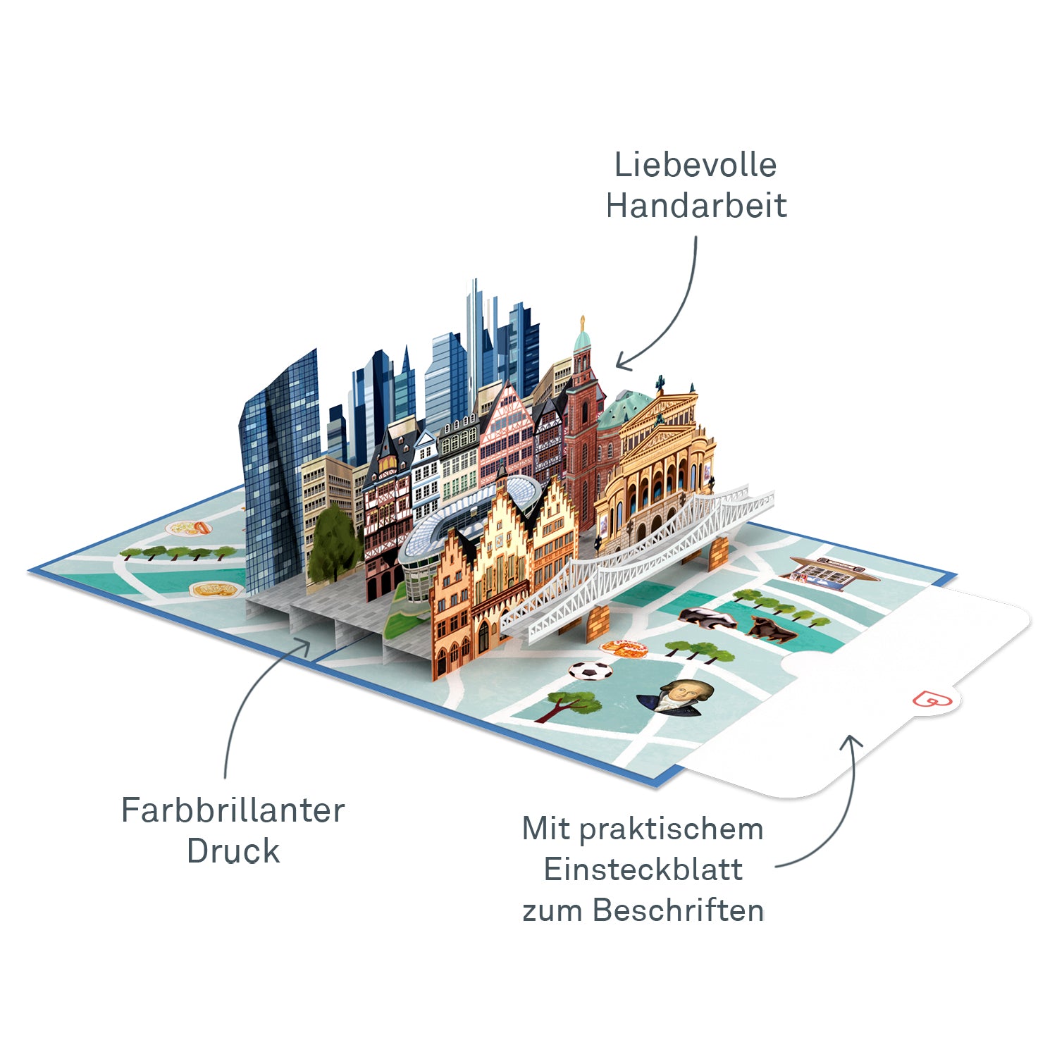 Frankfurt Pop-Up Karte