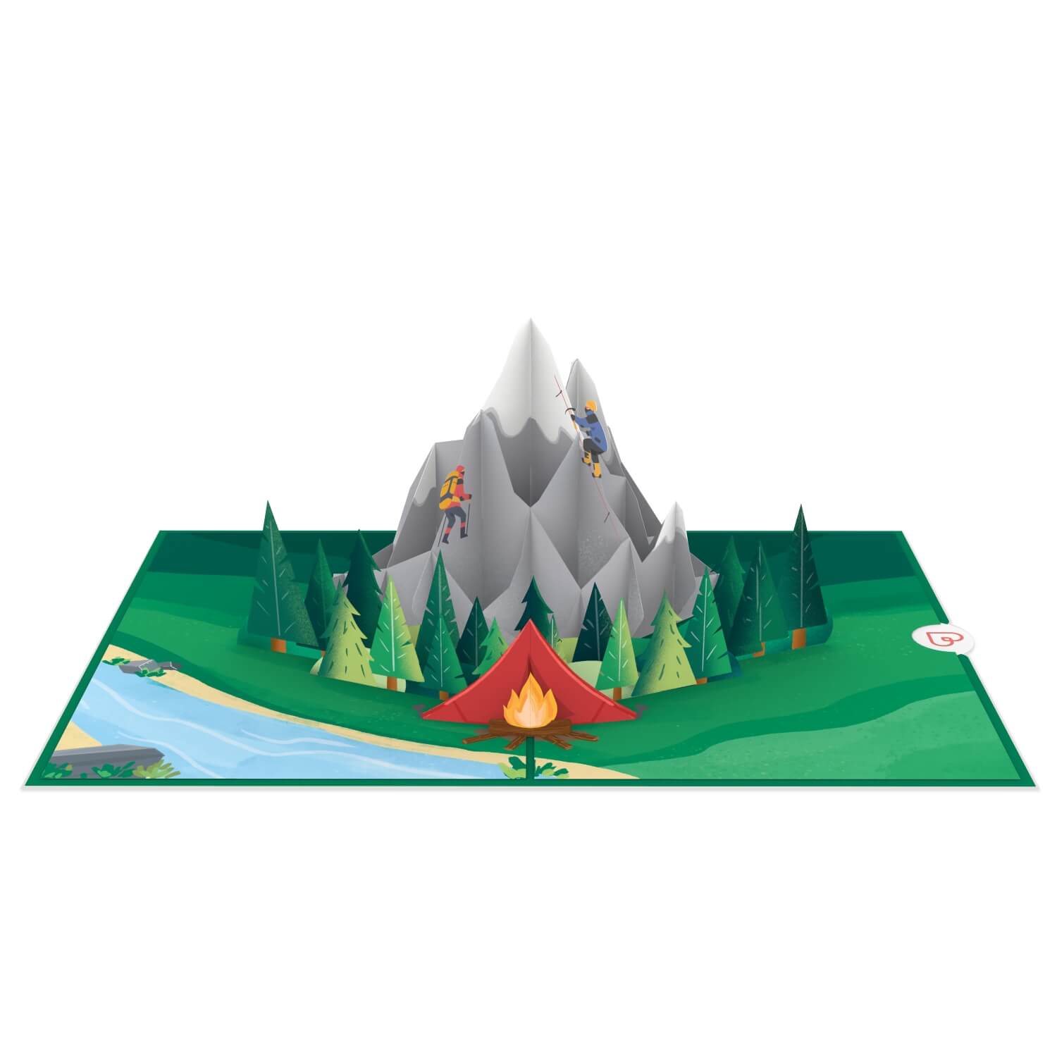 Carte pop-up d'escalade