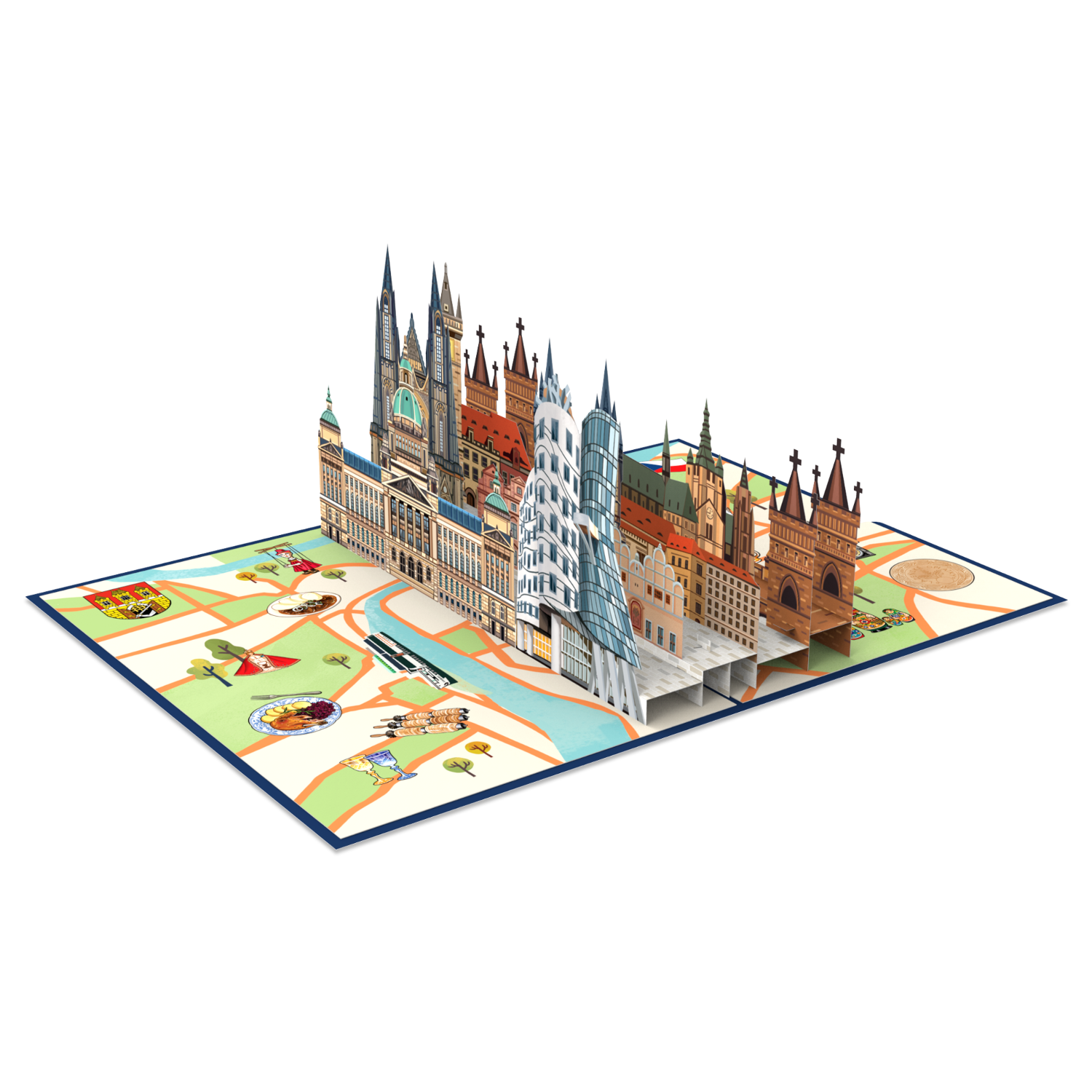 Prag Pop-Up Karte