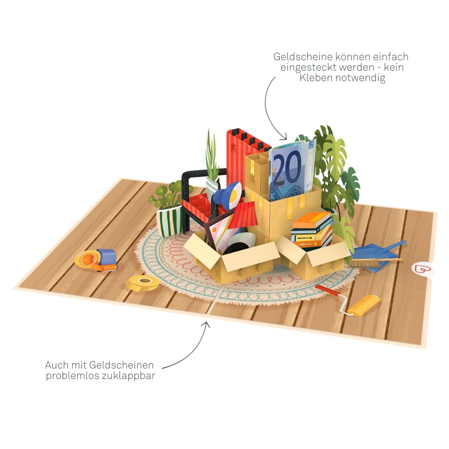 Umzug Pop-Up Karte