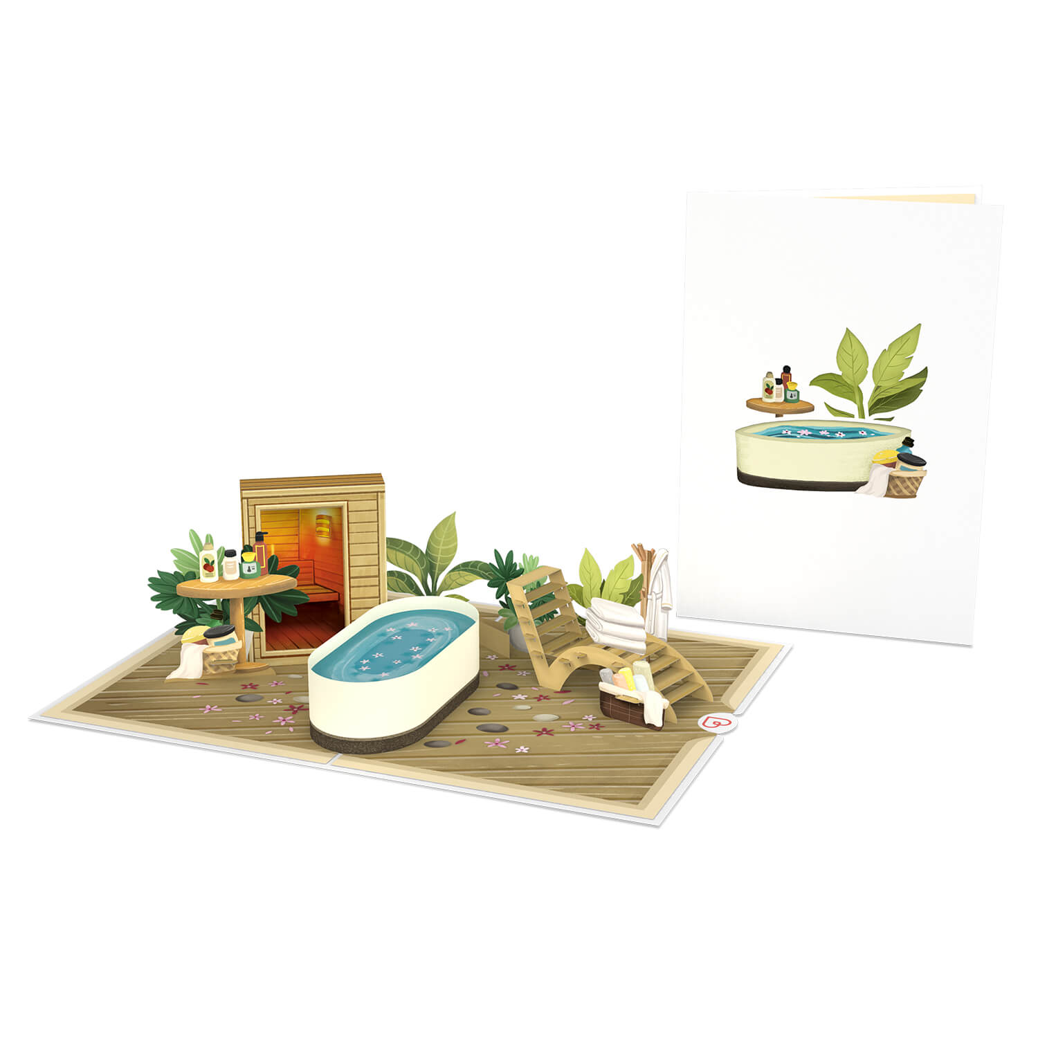 Wellness & Sauna Pop-Up Karte