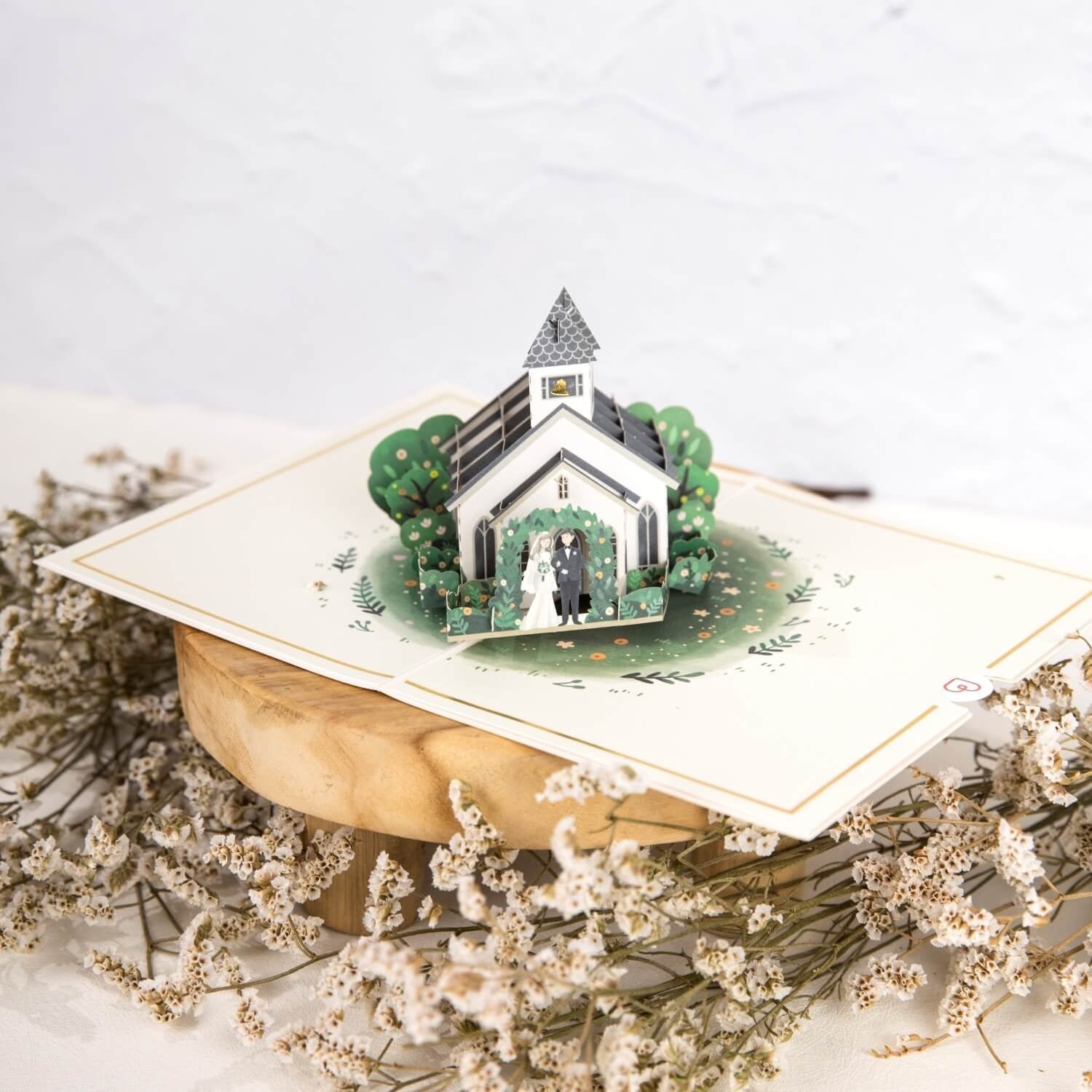 Carte pop-up pour chapelle de mariage