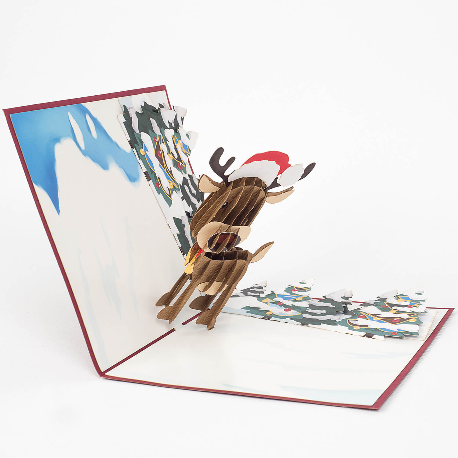 Carte pop-up Renne