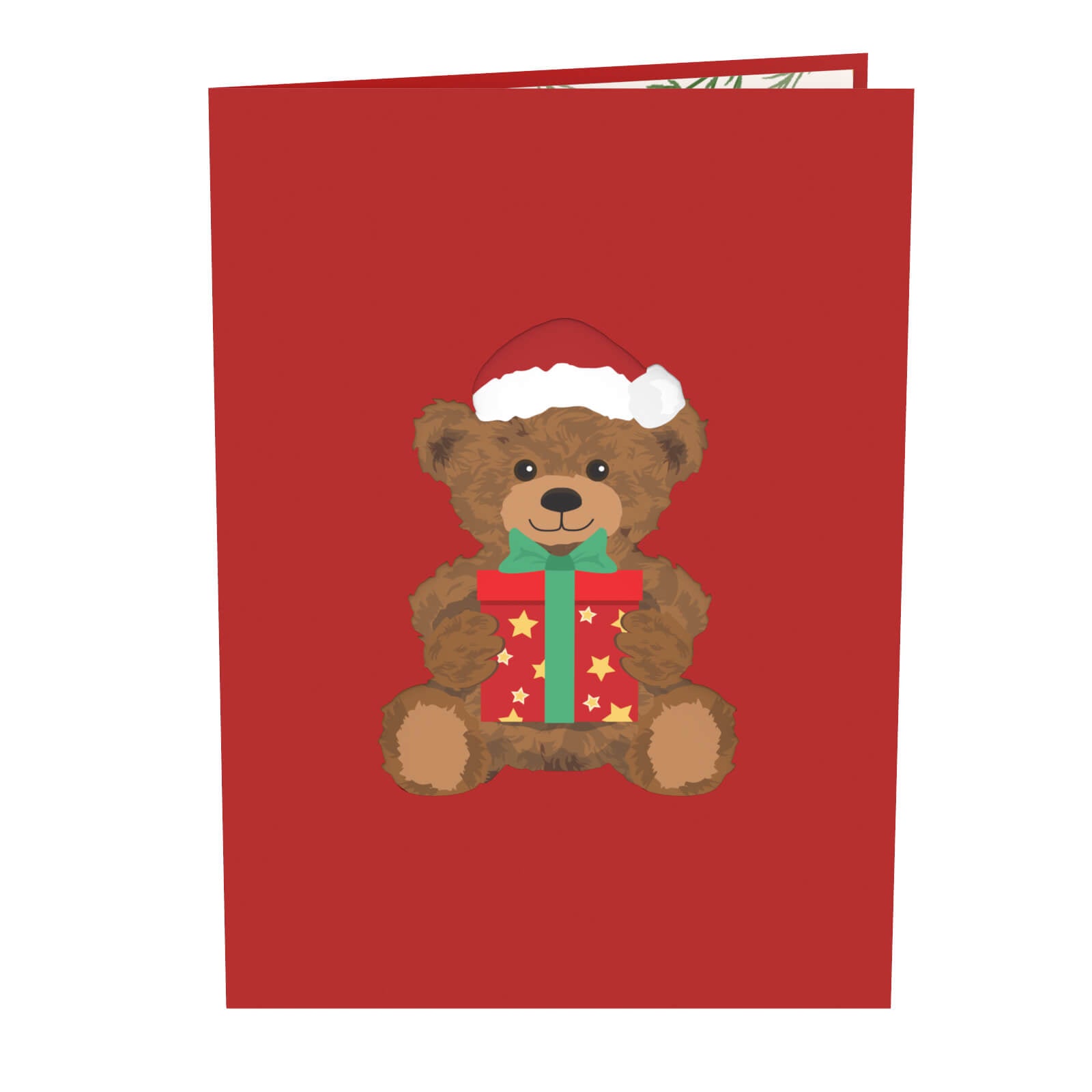 Carte pop-up nounours de Noël