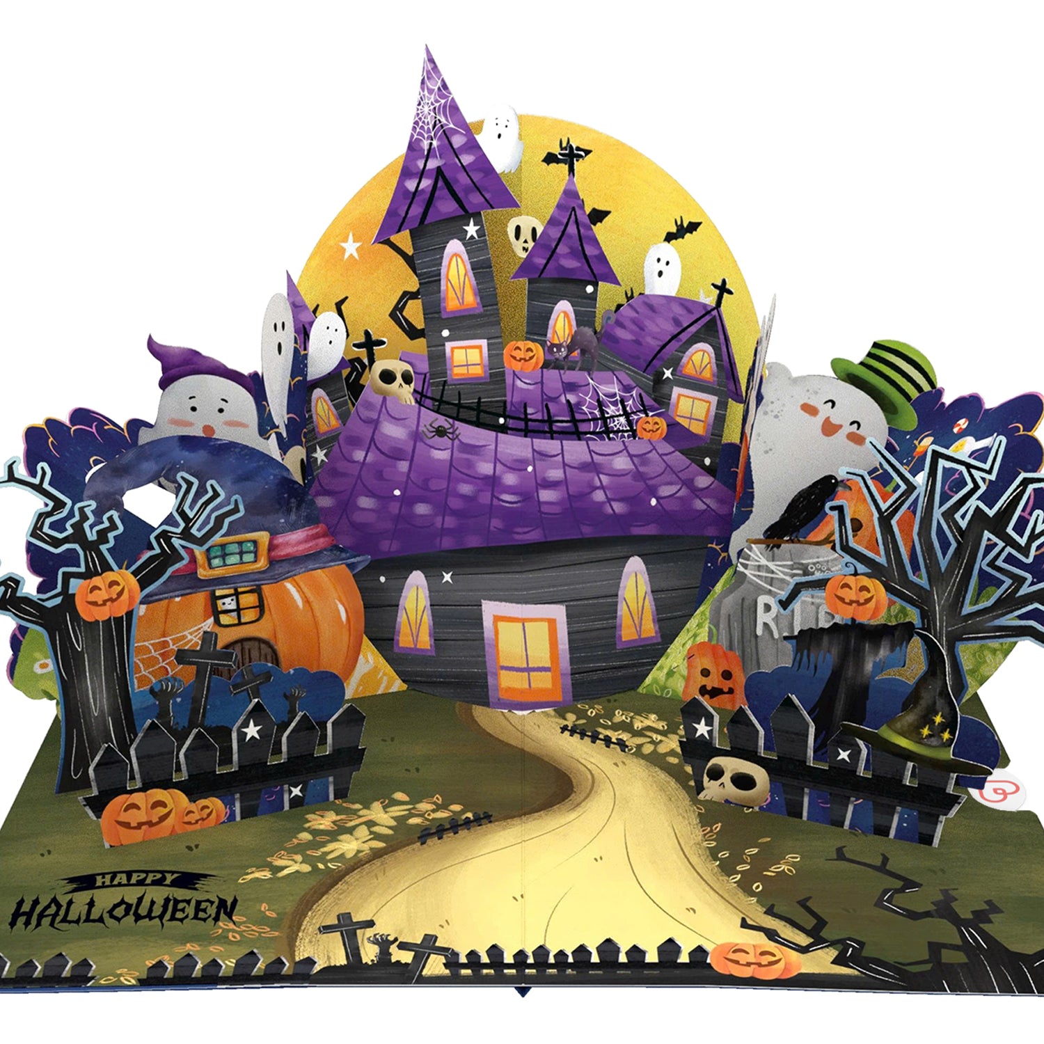 Halloween Geisterhaus Pop-Up Karte