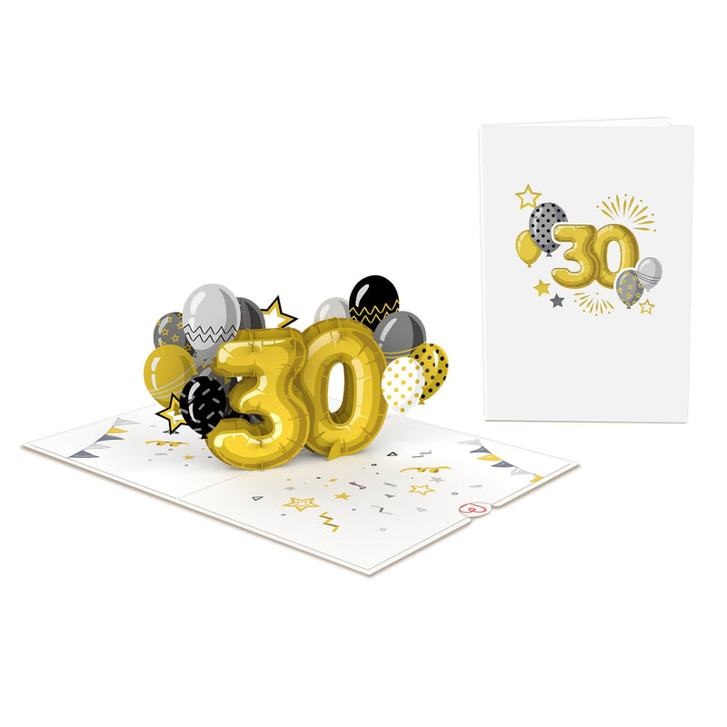 Carte pop-up 30ème anniversaire