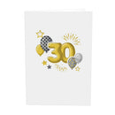 Carte pop-up 30ème anniversaire
