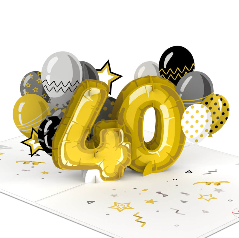 Carte pop-up 40e anniversaire
