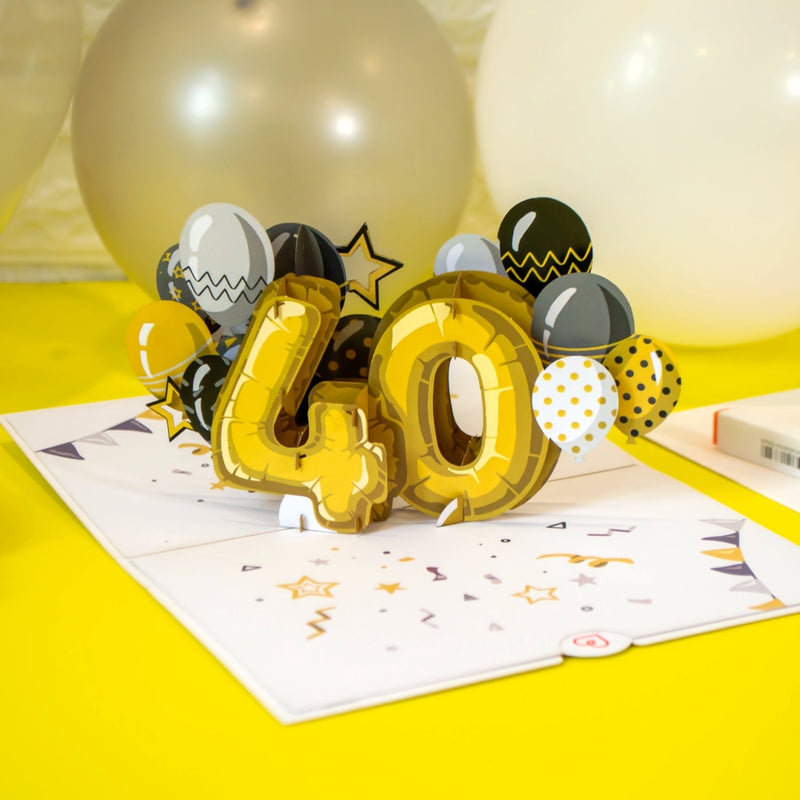 Carte pop-up 40e anniversaire
