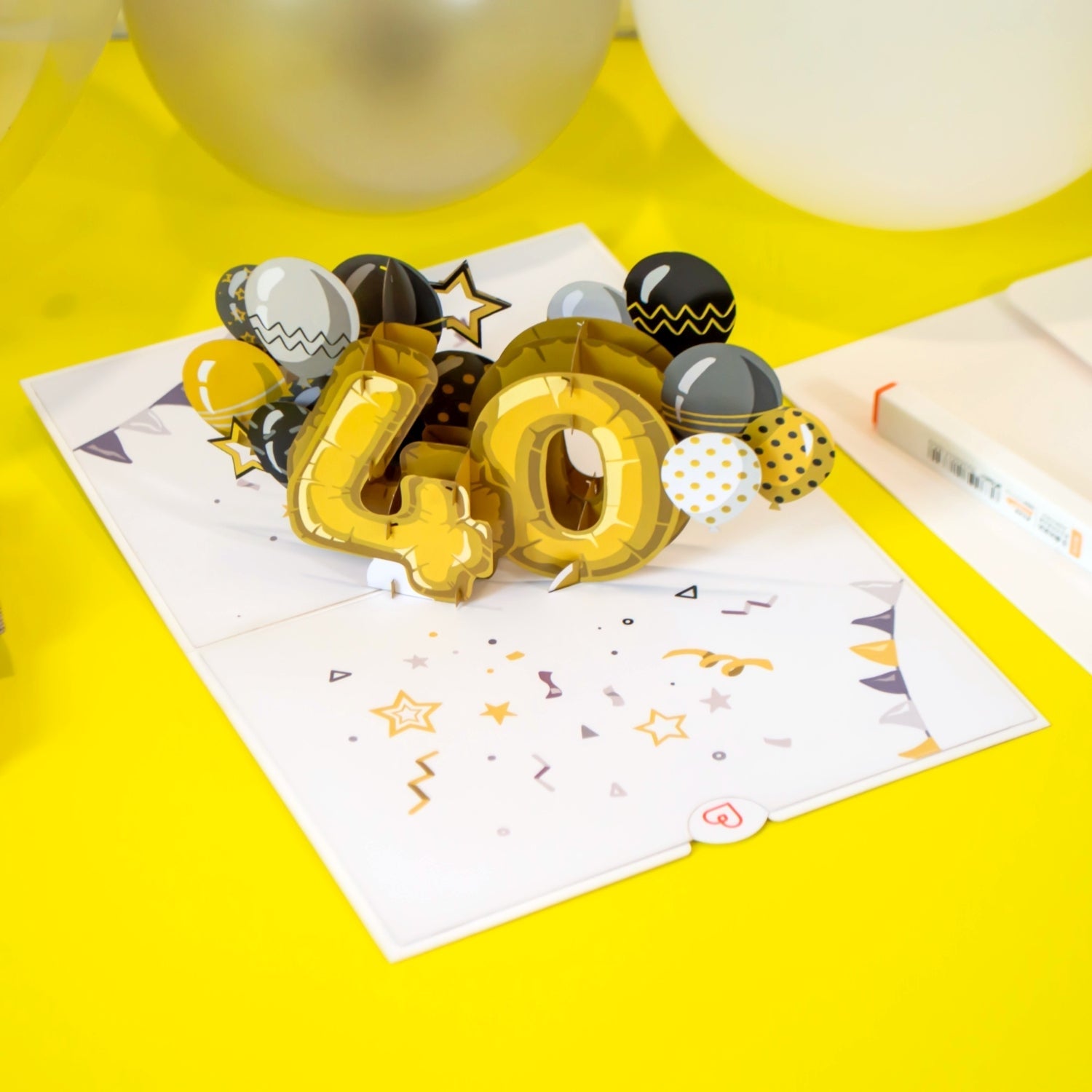 Carte pop-up 40e anniversaire
