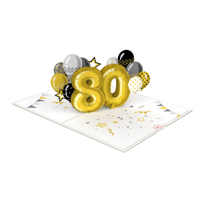Carte pop-up 80e anniversaire