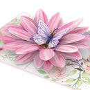 Carte pop-up fleur avec papillon