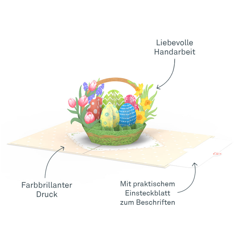 Carte pop-up œuf de Pâques