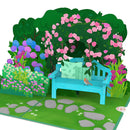 Carte pop-up Jardin avec fleurs