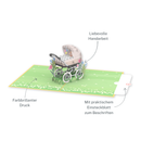 Poussette avec carte pop-up bébé