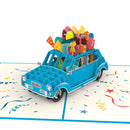 Carte pop-up voiture d'anniversaire