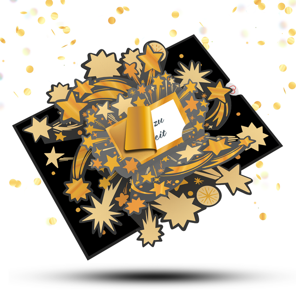 Goldenes Ticket Pop-Up Karte