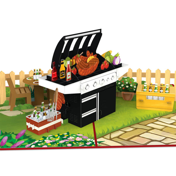Carte pop-up pour barbecue à gaz