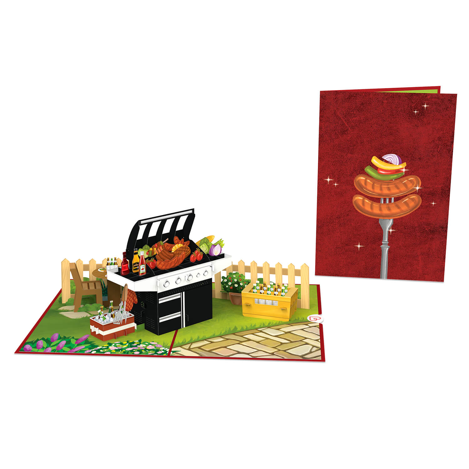 Carte pop-up pour barbecue à gaz