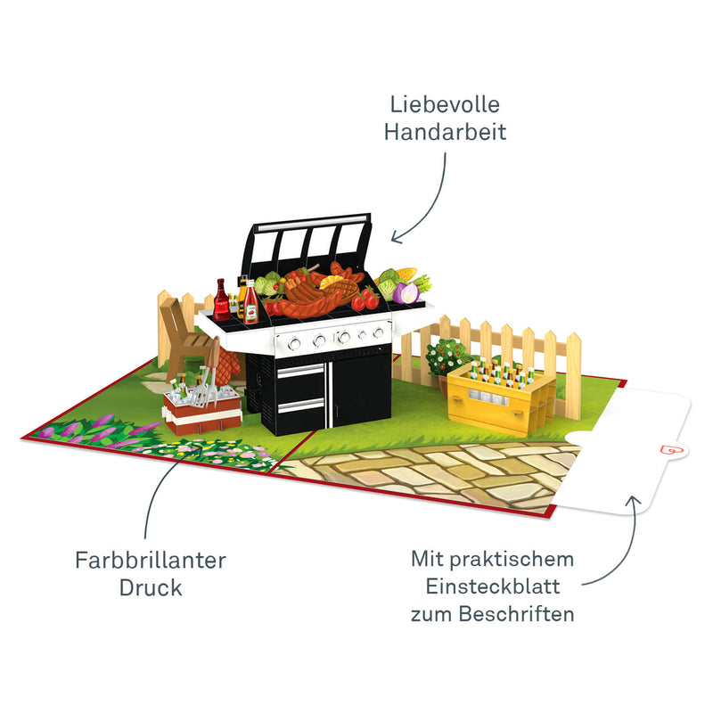 Carte pop-up pour barbecue à gaz