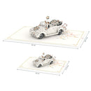 Carte pop-up voiture de mariage XXL