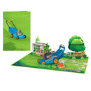 Rasenmäher Pop-Up Karte