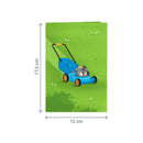 Rasenmäher Pop-Up Karte