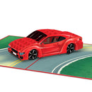 Carte pop-up de voiture de sport
