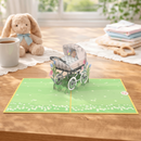 Poussette avec carte pop-up bébé