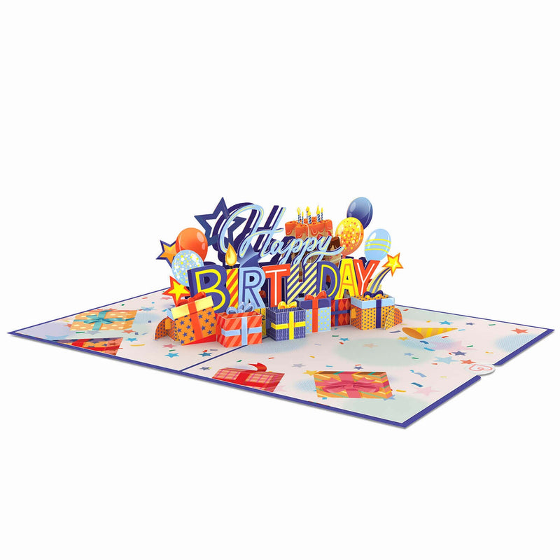 Carte Pop-Up Joyeux Anniversaire (Blau)