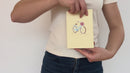 Carte pop-up Vélo avec fleurs
