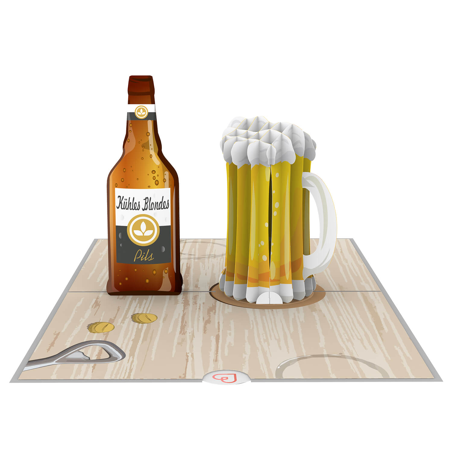 Carte pop-up bière