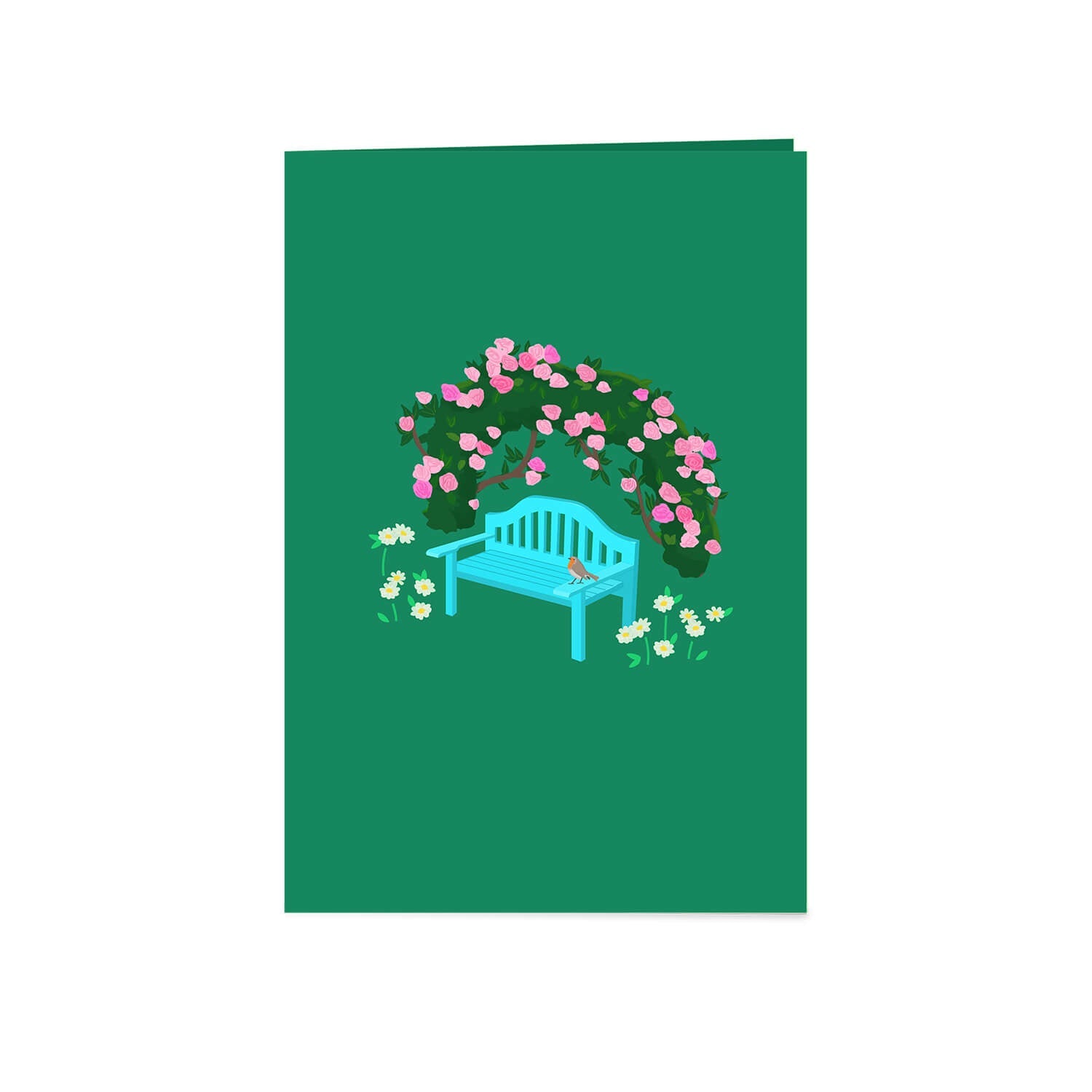 Carte pop-up Jardin avec fleurs