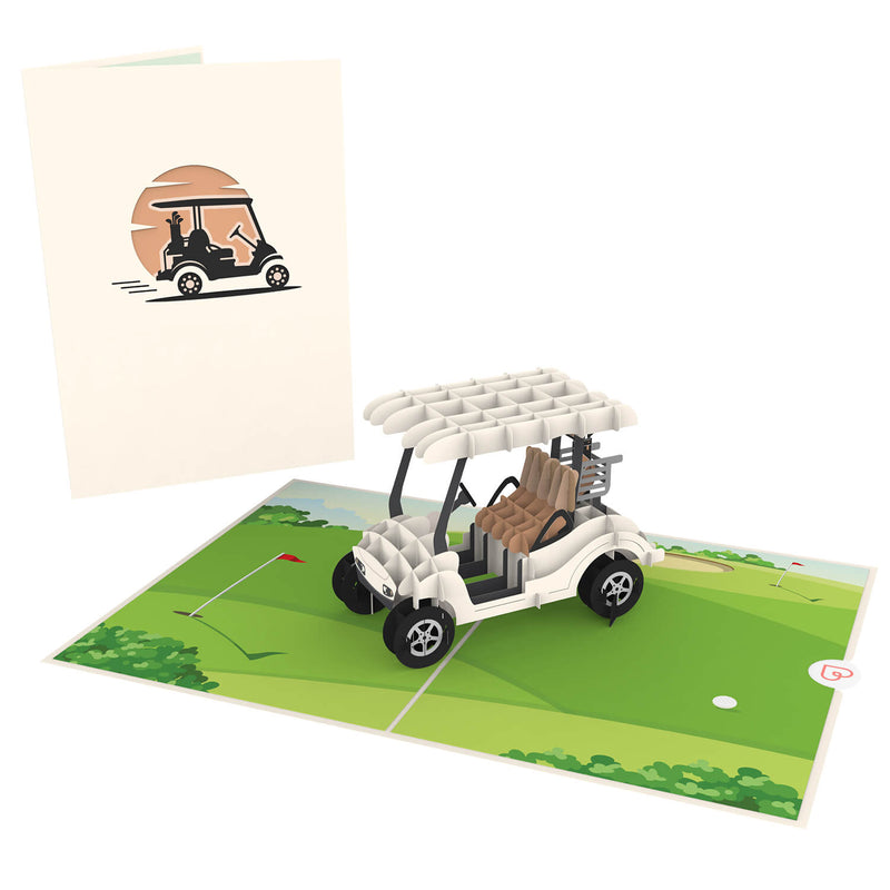 Carte pop-up pour voiturette de golf