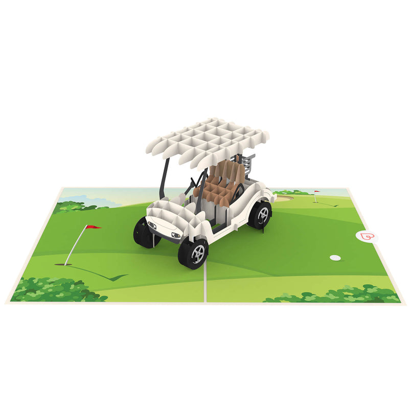 Carte pop-up pour voiturette de golf