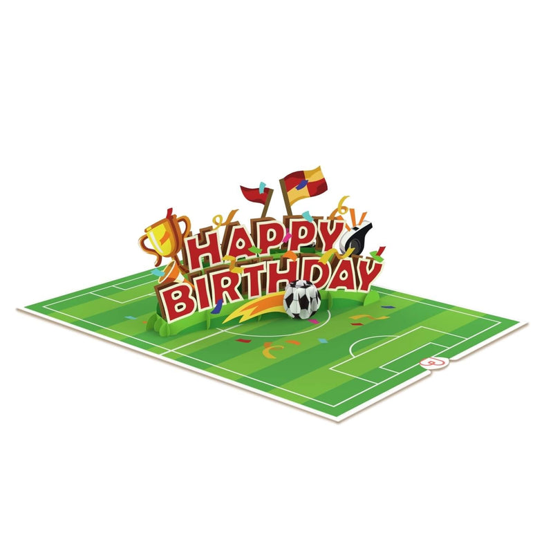 Carte pop-up joyeux anniversaire football