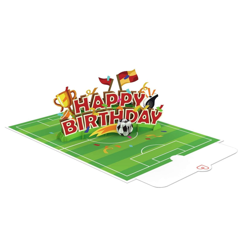 Carte pop-up joyeux anniversaire football