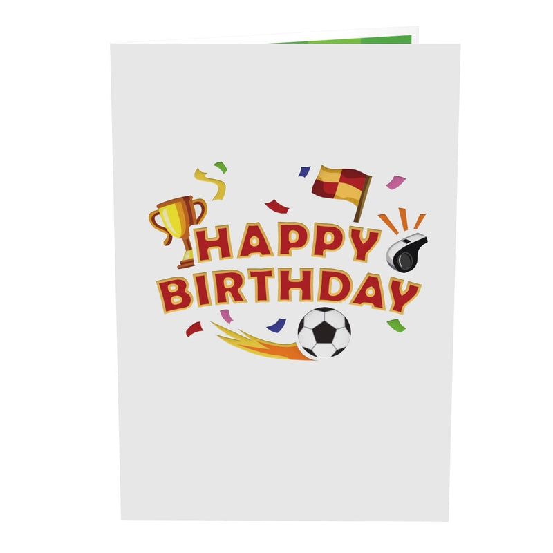 Carte pop-up joyeux anniversaire football