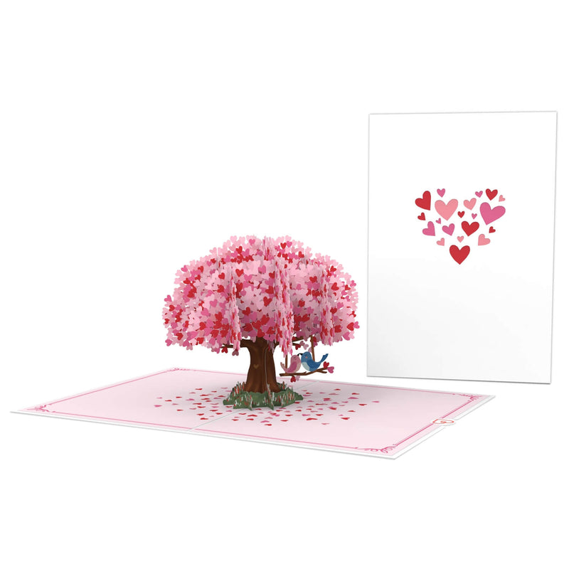 Carte pop-up Arbre cœur avec tourterelles