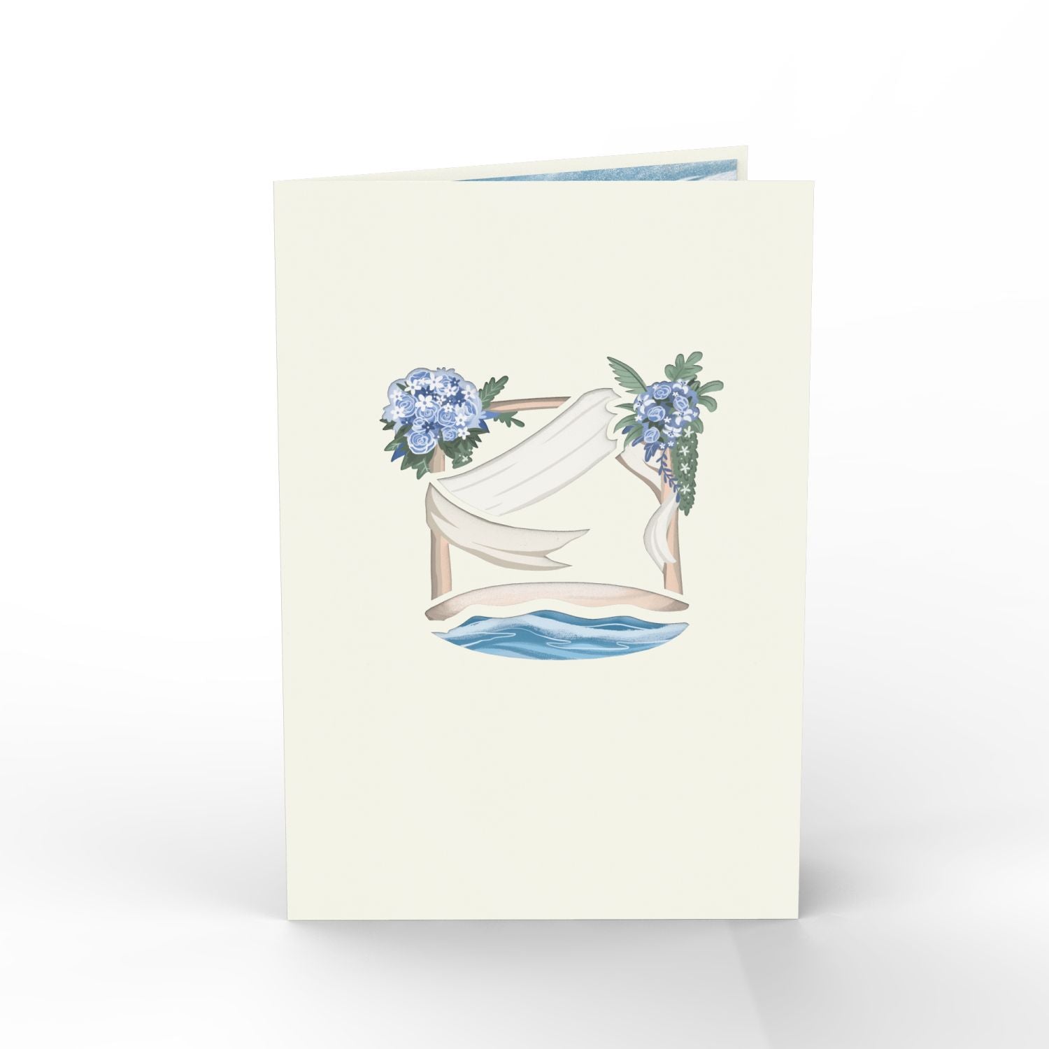 Carte pop-up de mariage sur la plage