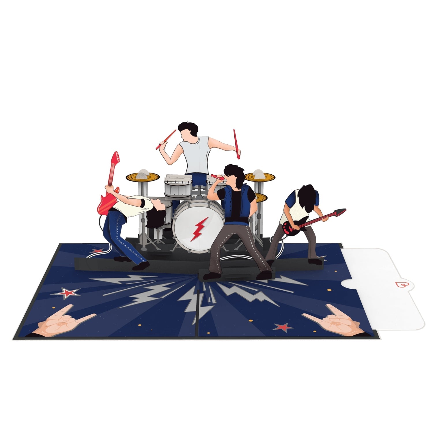 Carte Pop-Up Rock & Roll