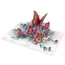 Carte pop-up Papillons sur fleurs