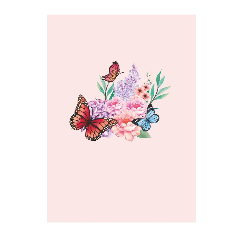 SCHYIDA 3D Pop Up Carte de Vœux Papillon Fleur, 14x19cm Carte Pop-Up  Papillon Coloré Carte de Vœux avec Enveloppe pour Fille, An260