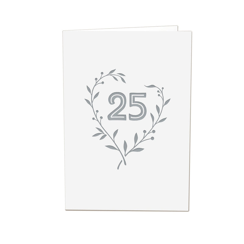 Carte pop-up de mariage en argent