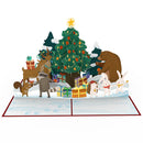 Carte pop-up Noël en forêt