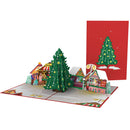Carte pop-up marché de Noël